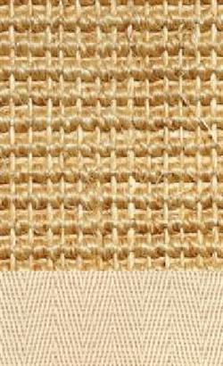 Sisal Salvador chabils 007 tæppe med kantbånd i natur farve 000